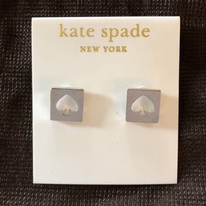 Kate Spade Silver Spade Cut-Out Earrings